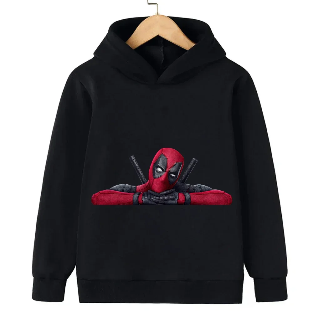 Новая зима-осень Marvel Deadpool, детская толстовка с капюшоном для мальчиков и девочек, одежда для маленьких детей, повседневная модная спортивная толстовка, пуловер
Новая зима-осень Marvel Deadpool, детская толстовка с капюшоном для мальчиков и девочек, одежда для маленьких детей, повседневная модная спортивная толстовка, пуловер