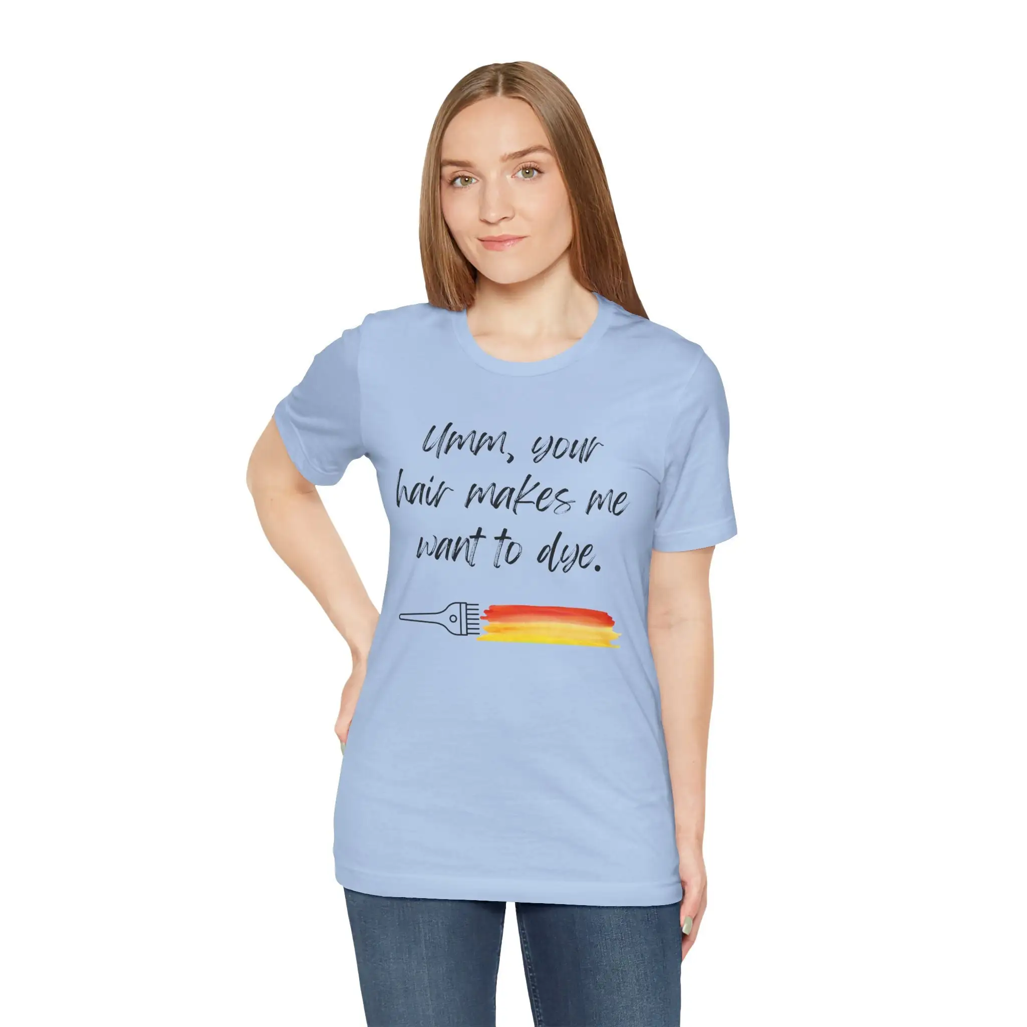 Your Hair Makes Me Want To Dye T Shirt Witty Hairstylist Crewneck Funny Hairdresser Unique Stylist Salon Humor
Your Hair Makes Me Want To Dye T Shirt Witty Hairstylist Crewneck Funny Hairdresser Unique Stylist Salon Humor