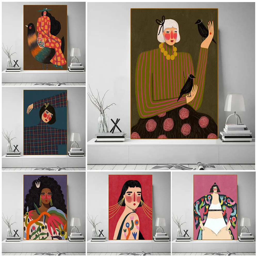 Bohemian Abstract Figure Wall Art Canvas Painting Nordic Posters And Prints Girls Illustration For Living Room Home Decoration
Bohemian Abstract Figure Wall Art Canvas Painting Nordic Posters And Prints Girls Illustration For Living Room Home Decoration