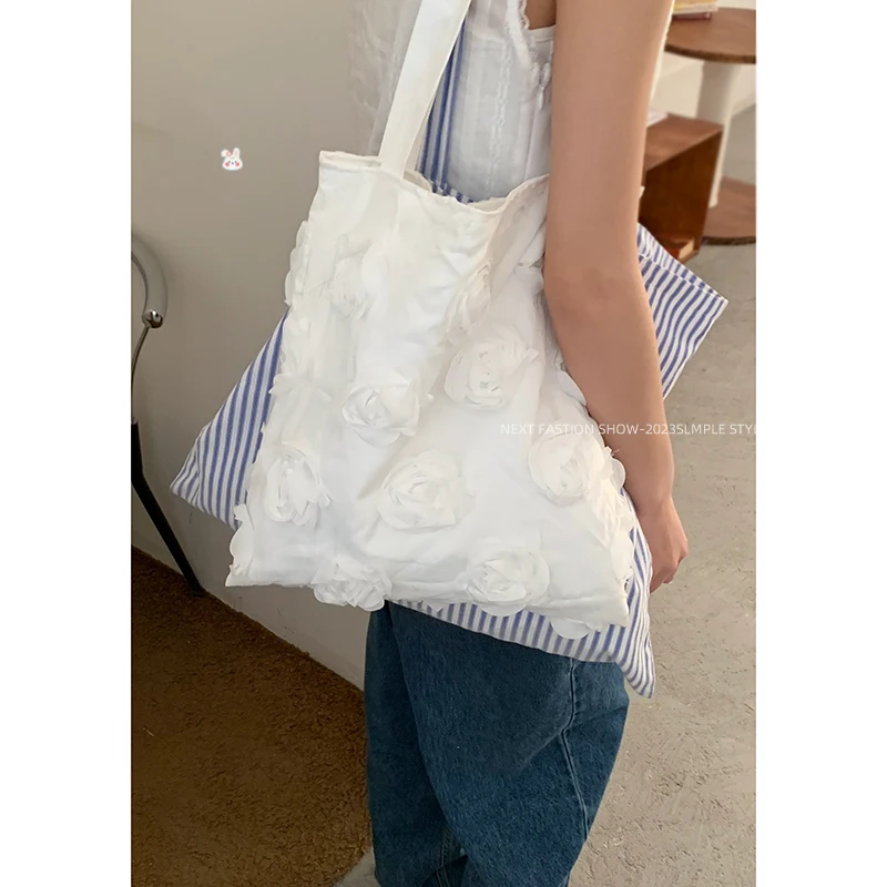 miyagawa 3D Flower Cloth Bag 2025 New Fashion Sweet Style Tote Large Capacity Bags
miyagawa 3D Flower Cloth Bag 2025 New Fashion Sweet Style Tote Large Capacity Bags