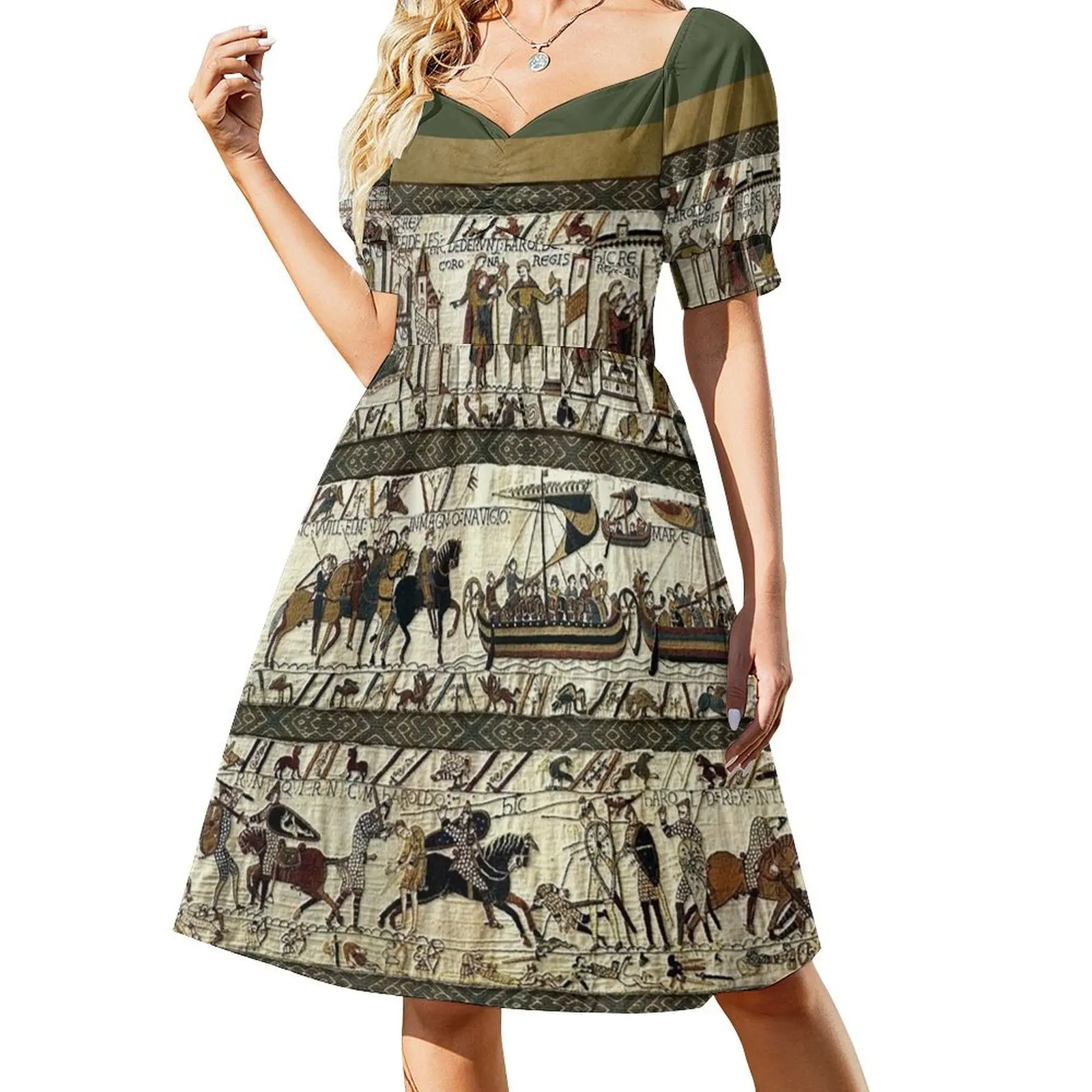 Bayeux Tapestry Short Sleeved Dress party dress women elegant luxury dresses for women 2025 luxury designer party Dress
Bayeux Tapestry Short Sleeved Dress party dress women elegant luxury dresses for women 2025 luxury designer party Dress