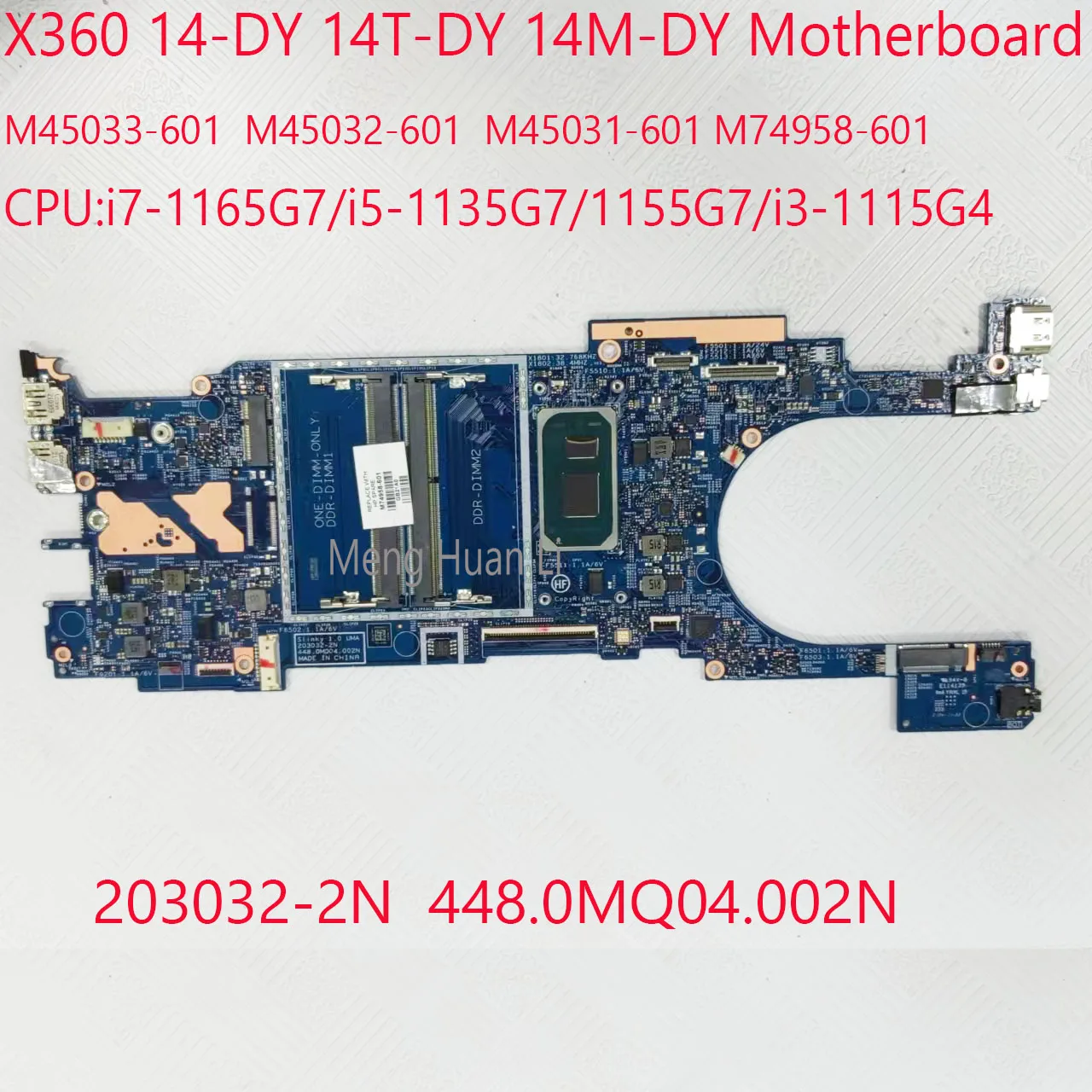 Материнская плата 14-DY 203032-2N M45033-601 M45032-601 M45031-601 для Pavilion X360 14-DY 14T-DY 14M-DY i7/i5/i3 UMA DDR4
Материнская плата 14-DY 203032-2N M45033-601 M45032-601 M45031-601 для Pavilion X360 14-DY 14T-DY 14M-DY i7/i5/i3 UMA DDR4