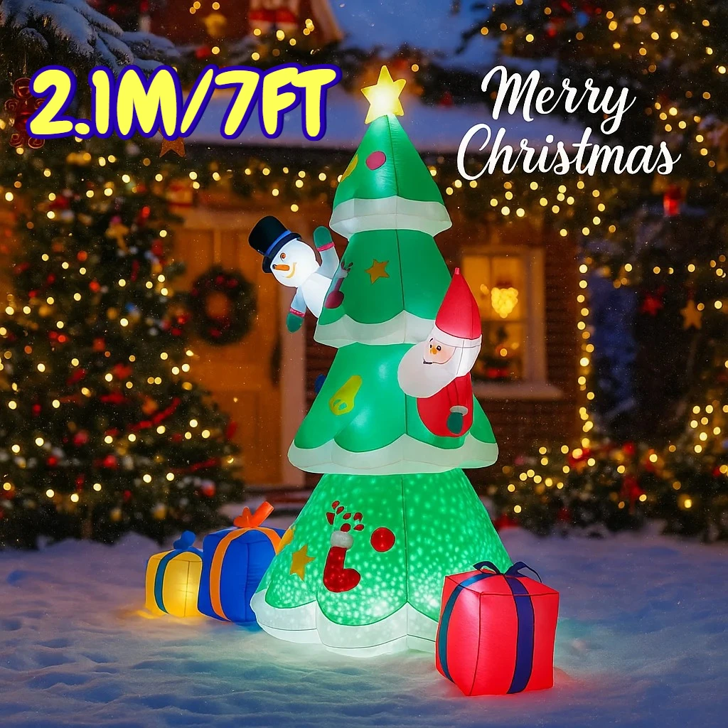2,1 м/7 футов Рождественская елка Санта-Клаус Снеговик украшения дома надувные игрушки со светодиодной подсветкой двор рождественские украшения вечерние DIY Декор
2,1 м/7 футов Рождественская елка Санта-Клаус Снеговик украшения дома надувные игрушки со светодиодной подсветкой двор рождественские украшения вечерние DIY Декор