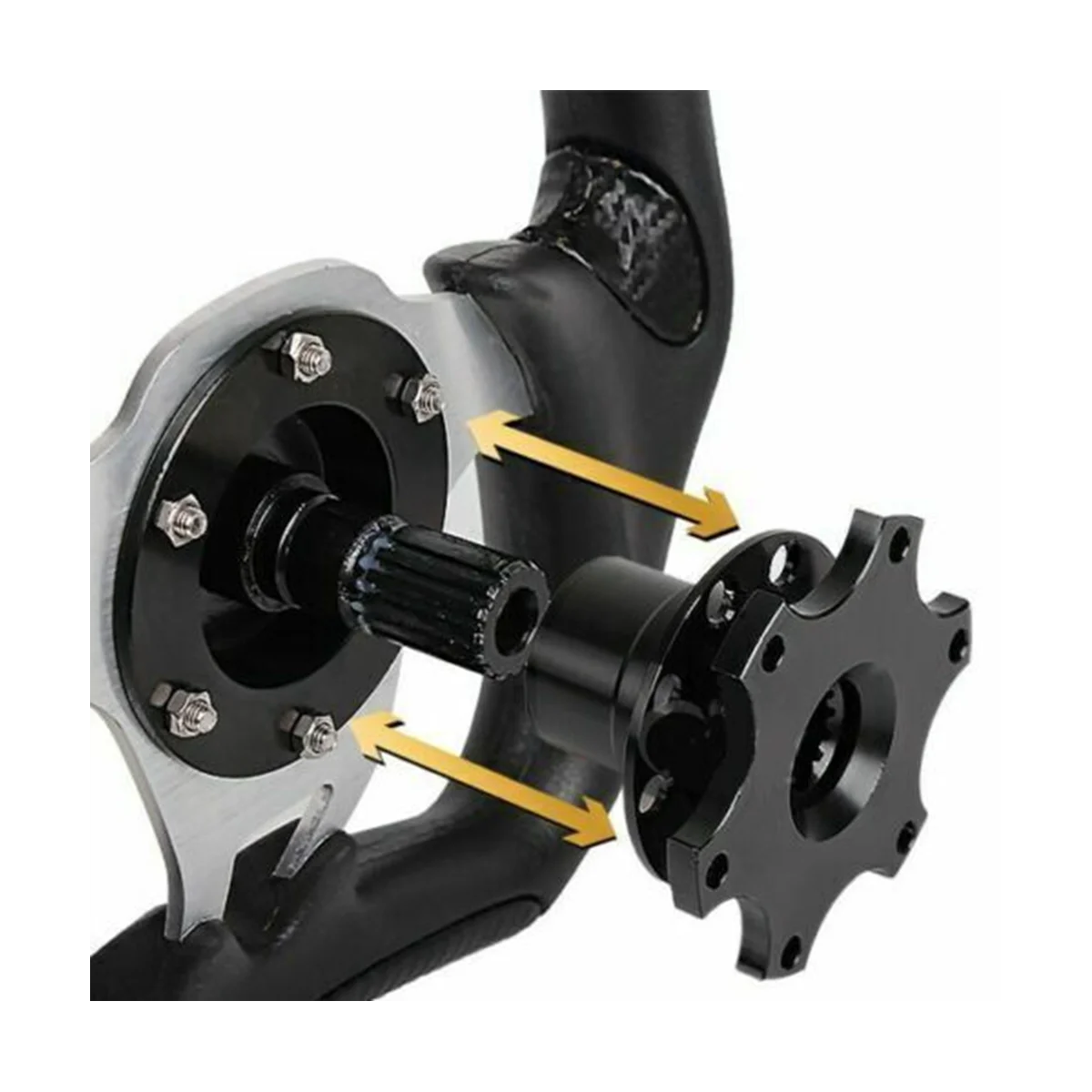 Адаптер для рулевого колеса с 6 отверстиями, универсальный быстросъемный кронштейн для рулевого колеса, черный
Адаптер для рулевого колеса с 6 отверстиями, универсальный быстросъемный кронштейн для рулевого колеса, черный