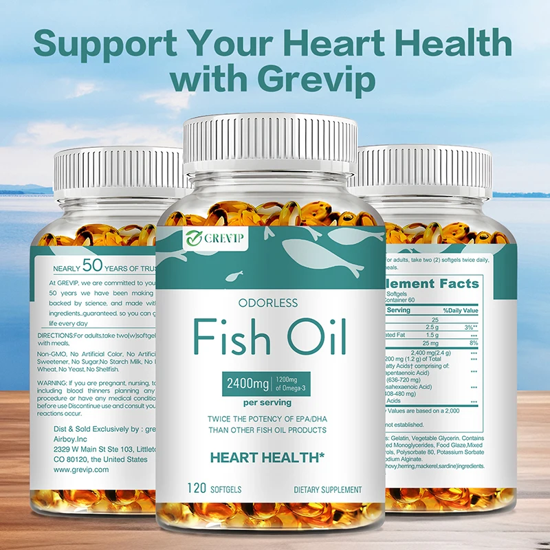 Fish Oil Capsule - Supports Heart and Joint Health, Boosts Metabolism, Strengthens Immunity, and Improves Energy
Fish Oil Capsule - Supports Heart and Joint Health, Boosts Metabolism, Strengthens Immunity, and Improves Energy