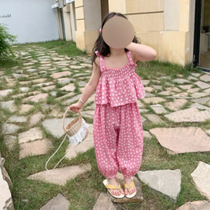 Summer Girls' Clothing Sets Sweet Cute Floral Camisole Plus Anti-Mosquito Pants Fashion Baby Kids Outfit Children Girls Clothes
Summer Girls' Clothing Sets Sweet Cute Floral Camisole Plus Anti-Mosquito Pants Fashion Baby Kids Outfit Children Girls Clothes