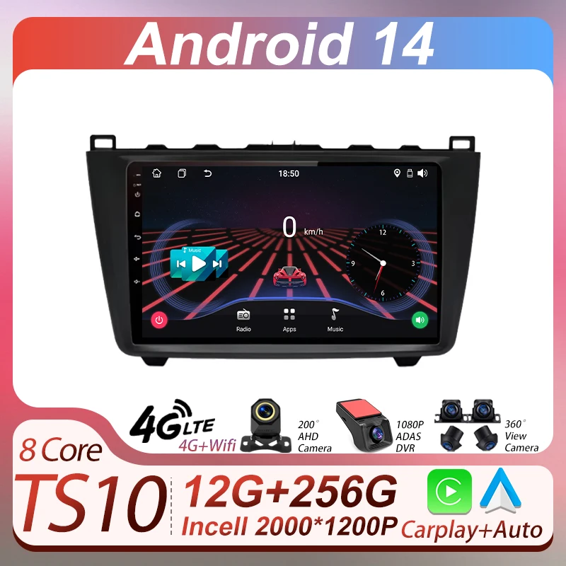Car Radio Multimedia Video Player For Mazda 6 Ⅱ GH 2007-2012 Carplay Android Auto Mirror Link Touch Screen Automotive Multimedia
Car Radio Multimedia Video Player For Mazda 6 Ⅱ GH 2007-2012 Carplay Android Auto Mirror Link Touch Screen Automotive Multimedia