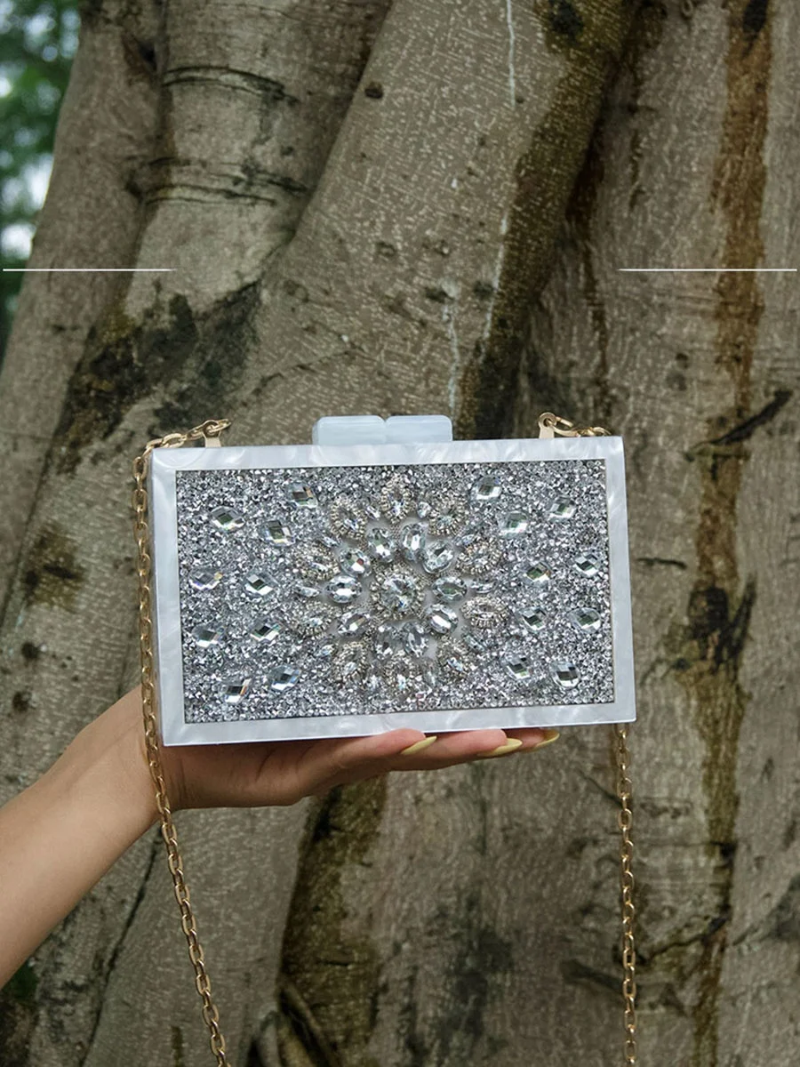 UGALS Retro High-End Crystal Flower Diamond Embedded Clutch Bag Evening Box Handbag Shoulder Bag Crossbody Bag for Youth
UGALS Retro High-End Crystal Flower Diamond Embedded Clutch Bag Evening Box Handbag Shoulder Bag Crossbody Bag for Youth