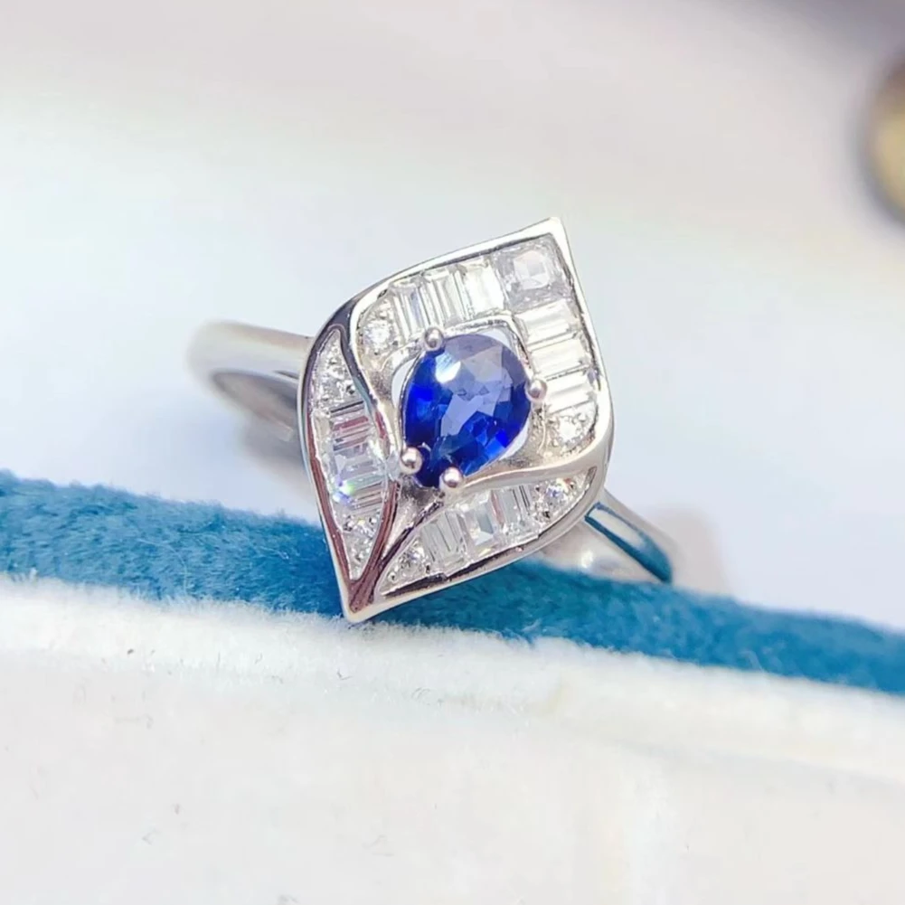 Design Style Sapphire Ring for Party 4mm*5mm 0.3ct Natural Sapphire Silver Ring with Certificate Birthday Gift for Woman
Design Style Sapphire Ring for Party 4mm*5mm 0.3ct Natural Sapphire Silver Ring with Certificate Birthday Gift for Woman