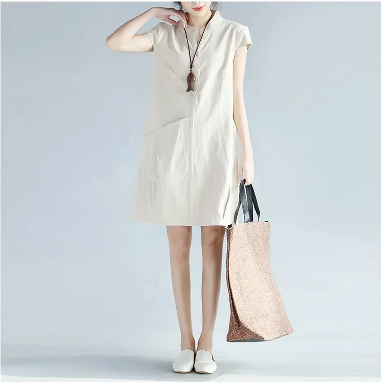 2020 spring and summer casual long section of the new literary loose big yards short sleeve cotton dress
2020 spring and summer casual long section of the new literary loose big yards short sleeve cotton dress