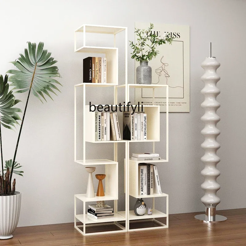 02Light luxury wrought iron bookshelf floor shelf living room creative display shelf bedroom
02Light luxury wrought iron bookshelf floor shelf living room creative display shelf bedroom