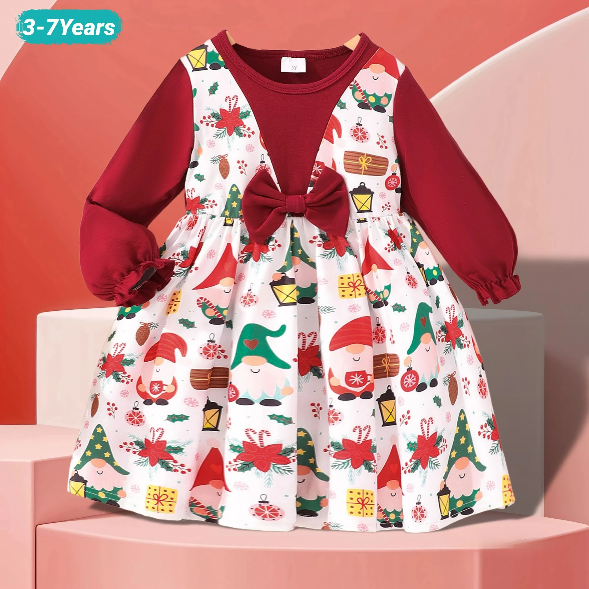 New Christmas Kids Girls Dress Long Sleeve Bow Festival Gift Children Dress Sweet Beautiful Cute Soft Comfort Girls Clothing
New Christmas Kids Girls Dress Long Sleeve Bow Festival Gift Children Dress Sweet Beautiful Cute Soft Comfort Girls Clothing