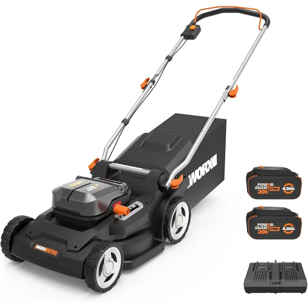 17'' CordlLawn Mower, 2 in 1 Electric Mower Cuts to Edge, Compact & Lightweight Push Lawn Mower with 6-Position Height Adjusent
17'' CordlLawn Mower, 2 in 1 Electric Mower Cuts to Edge, Compact & Lightweight Push Lawn Mower with 6-Position Height Adjusent