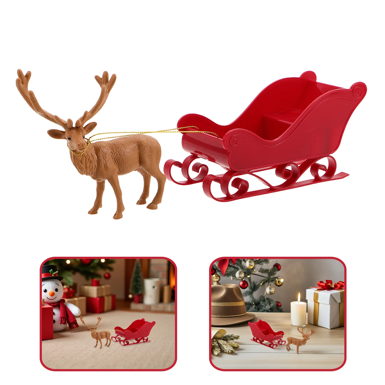 1 set 1 Set Christmas Decor: Reindeer Sleigh For Holiday Tabletop Mantel Display Santa Sleigh Ornament Xmas Sled Decoration
1 set 1 Set Christmas Decor: Reindeer Sleigh For Holiday Tabletop Mantel Display Santa Sleigh Ornament Xmas Sled Decoration
