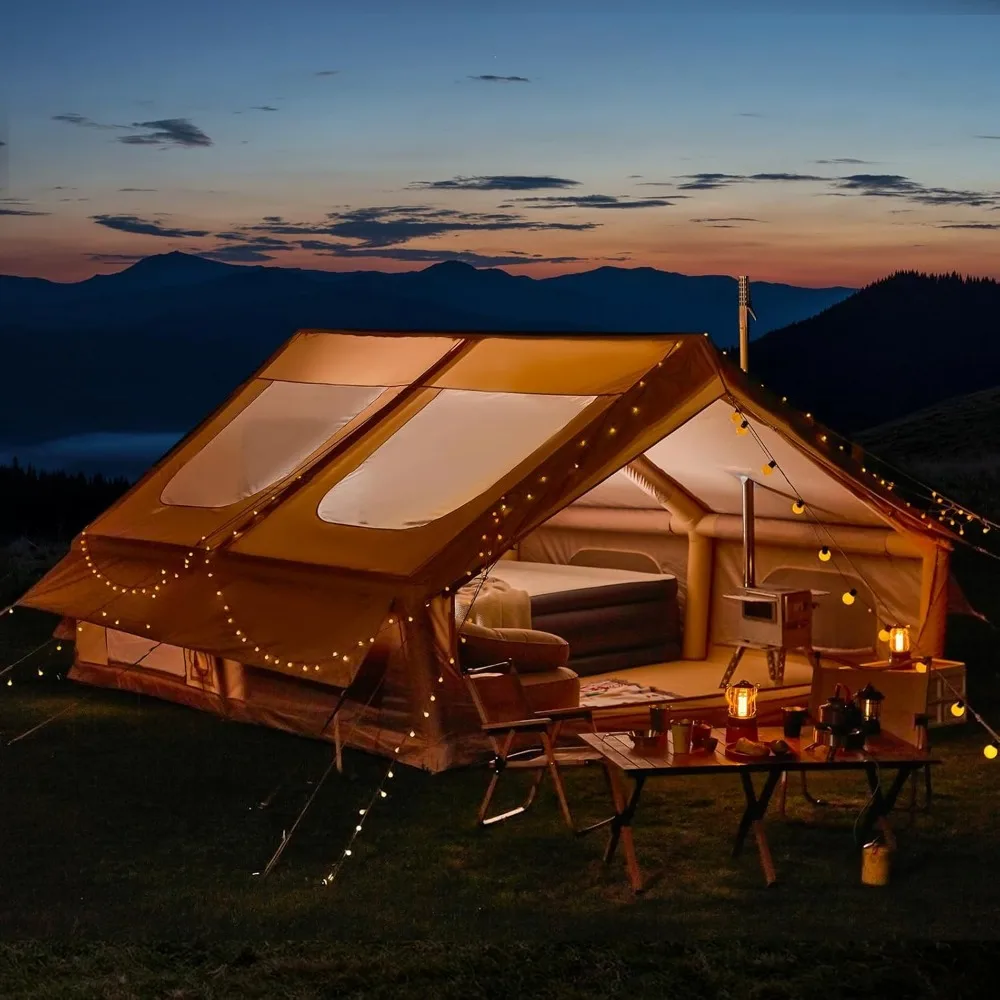 13x10FT Large Inflatable Tent, 6-8 Person Camping Tent with Clear Skylight & Stove Jack, 300D Oxford Waterproof, Easy Setup for
13x10FT Large Inflatable Tent, 6-8 Person Camping Tent with Clear Skylight & Stove Jack, 300D Oxford Waterproof, Easy Setup for