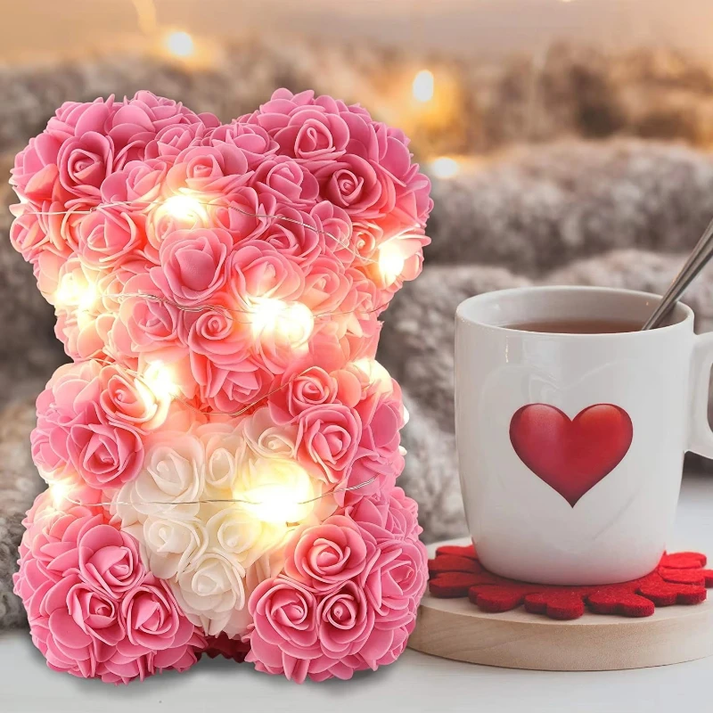 DIY Teddy Rose Bear Box High Quality Preserved Artificial Pe Foam Silk Flower Natural 40 cm Decorative Gift Valentine's Day
DIY Teddy Rose Bear Box High Quality Preserved Artificial Pe Foam Silk Flower Natural 40 cm Decorative Gift Valentine's Day