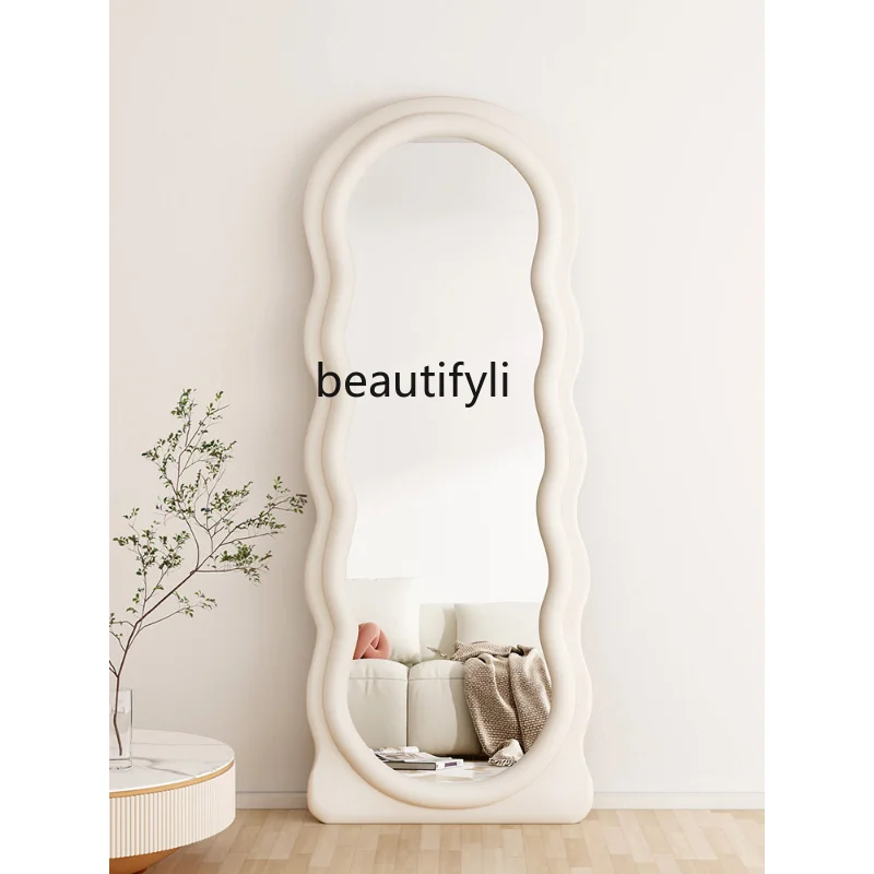 Special-Shaped Wave Full-Length Mirror Household Bedroom Dressing Mirror Light Luxury Floor Mirror Cosmetic Mirror fairy
Special-Shaped Wave Full-Length Mirror Household Bedroom Dressing Mirror Light Luxury Floor Mirror Cosmetic Mirror fairy