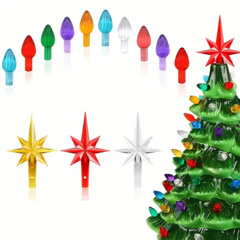 Multicolor Bulb Ceramic Christmas Tree Handmade Sets Accessories Plastic Stars Home Decoration Replacement Twist Light Ornaments
Multicolor Bulb Ceramic Christmas Tree Handmade Sets Accessories Plastic Stars Home Decoration Replacement Twist Light Ornaments