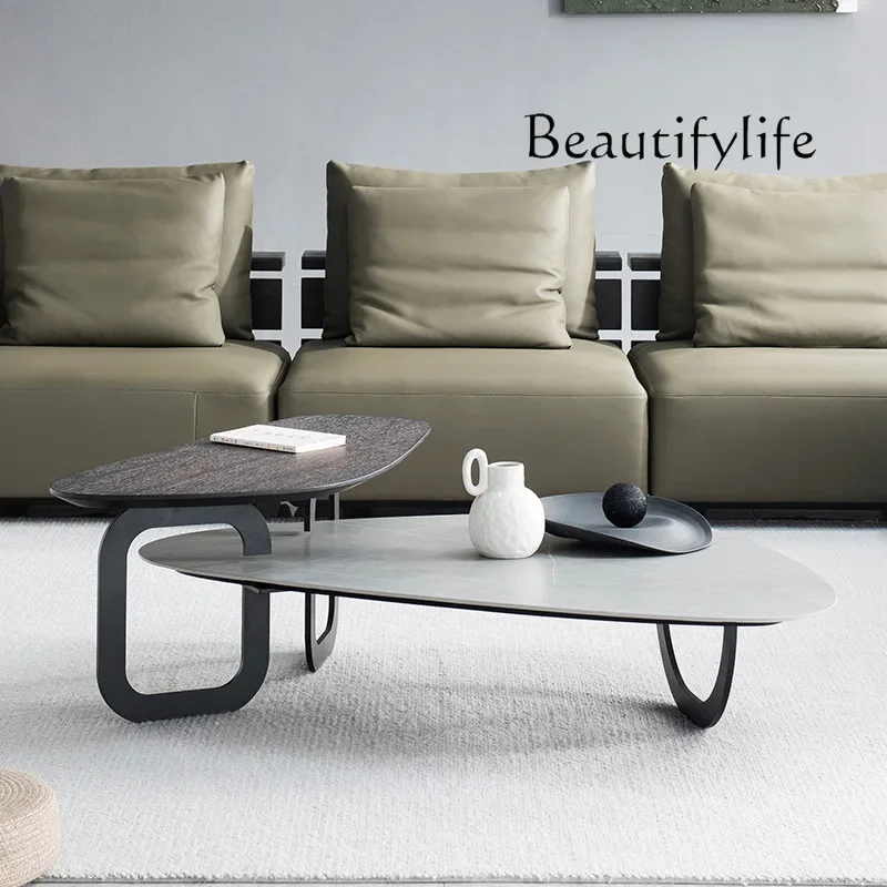 M Italian Minimalist Living Room Rock Slab Combination Coffee Table Modern Light Luxury Small Apartment Curved Side Table
M Italian Minimalist Living Room Rock Slab Combination Coffee Table Modern Light Luxury Small Apartment Curved Side Table