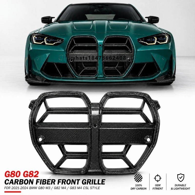 Dry Carbon Fiber CSL Style Front Grille for 2021-2024 G80 M3 G82 M4 G83 Bumper Grill With/Without ACC Sensor Hole 1:1 OEM
Dry Carbon Fiber CSL Style Front Grille for 2021-2024 G80 M3 G82 M4 G83 Bumper Grill With/Without ACC Sensor Hole 1:1 OEM