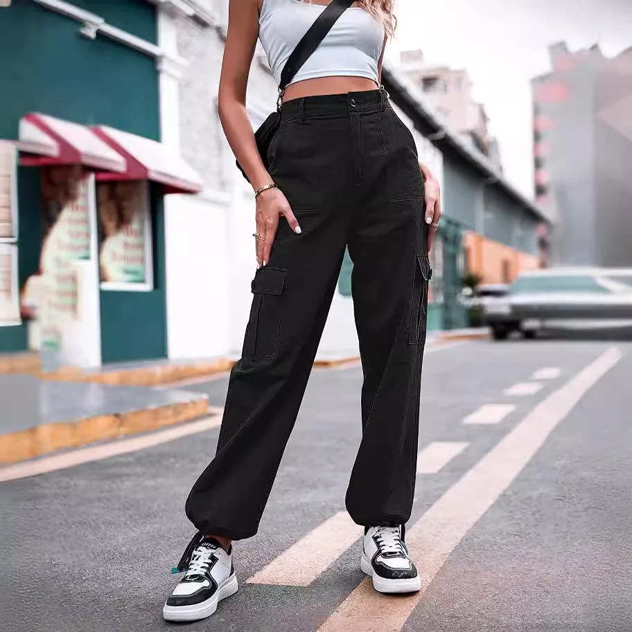 Summer New Casual Pants Women's Cotton High-waisted Wide-leg Overalls 2024 Women's Pants
Summer New Casual Pants Women's Cotton High-waisted Wide-leg Overalls 2024 Women's Pants