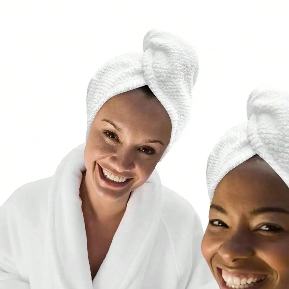 Hair Towel Wrap Quick Dry 1OO% Cotton Super Absorbent Turban Head Wrap For Women With Button, Non Microfiber Anti Frizz Hair Cap For Curly, Long & Thick Hair (White Check, 2 Pcs),2Pcs2Pcs
Hair Towel Wrap Quick Dry 1OO% Cotton Super Absorbent Turban Head Wrap For Women With Button, Non Microfiber Anti Frizz Hair Cap For Curly, Long & Thick Hair (White Check, 2 Pcs),2Pcs2Pcs