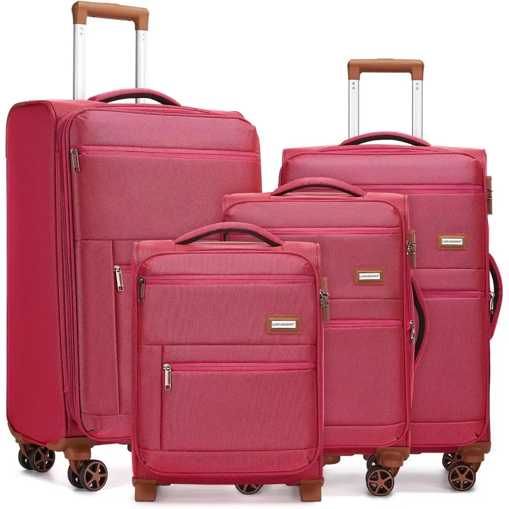 Expandable 4-Piece Luggage Set (16/20/24/28 Inch) Lightweight Travel Suitcase Set in Rose Red
Expandable 4-Piece Luggage Set (16/20/24/28 Inch) Lightweight Travel Suitcase Set in Rose Red