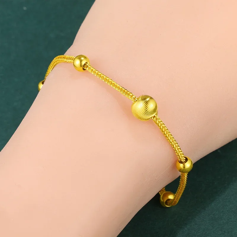 Fashion Kt14 Gold Color Bracelet for Women Bead Pendant Snake Bone Bracelets Bangle Wedding Engagement Fine Jewelry Gifts
Fashion Kt14 Gold Color Bracelet for Women Bead Pendant Snake Bone Bracelets Bangle Wedding Engagement Fine Jewelry Gifts