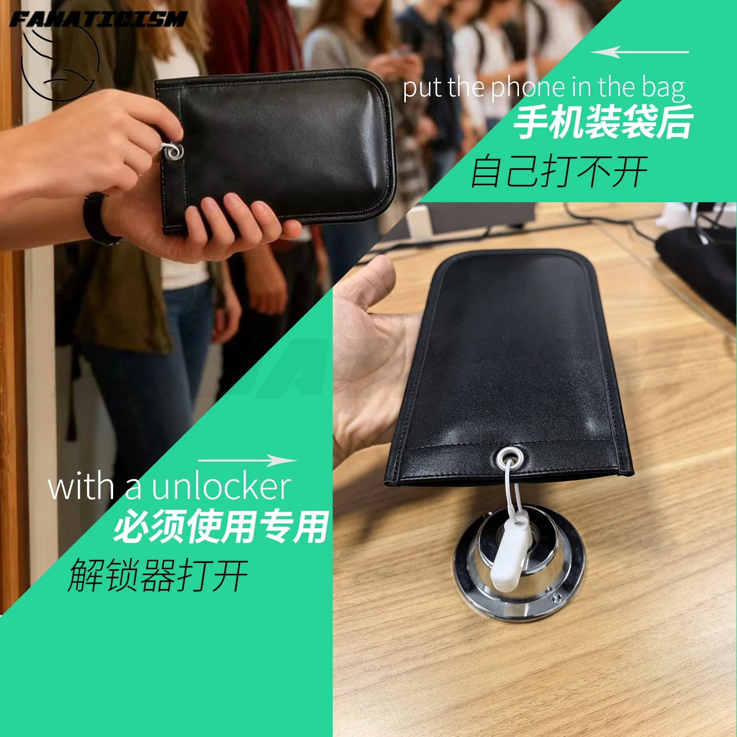 50 Sets No Cellphone Bag Anti-camera Bag PU Leather Security Bag Disable Mobile Phone Bag For Classroom Library Private Scene
50 Sets No Cellphone Bag Anti-camera Bag PU Leather Security Bag Disable Mobile Phone Bag For Classroom Library Private Scene