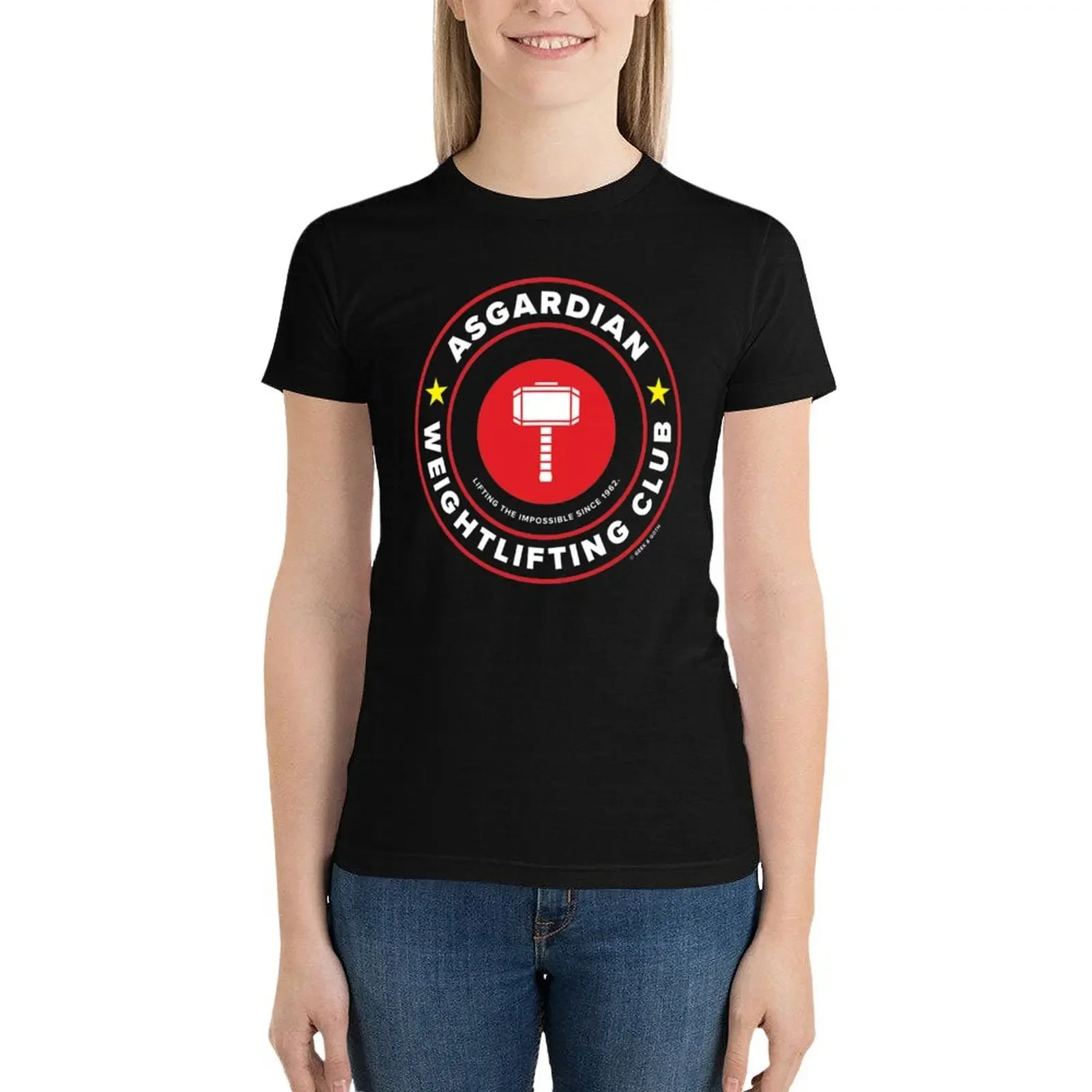 Asgardian Weightlifting Club T-Shirt funny animal print shirt for girls shirts graphic tees graphic t-shirts for Women
Asgardian Weightlifting Club T-Shirt funny animal print shirt for girls shirts graphic tees graphic t-shirts for Women