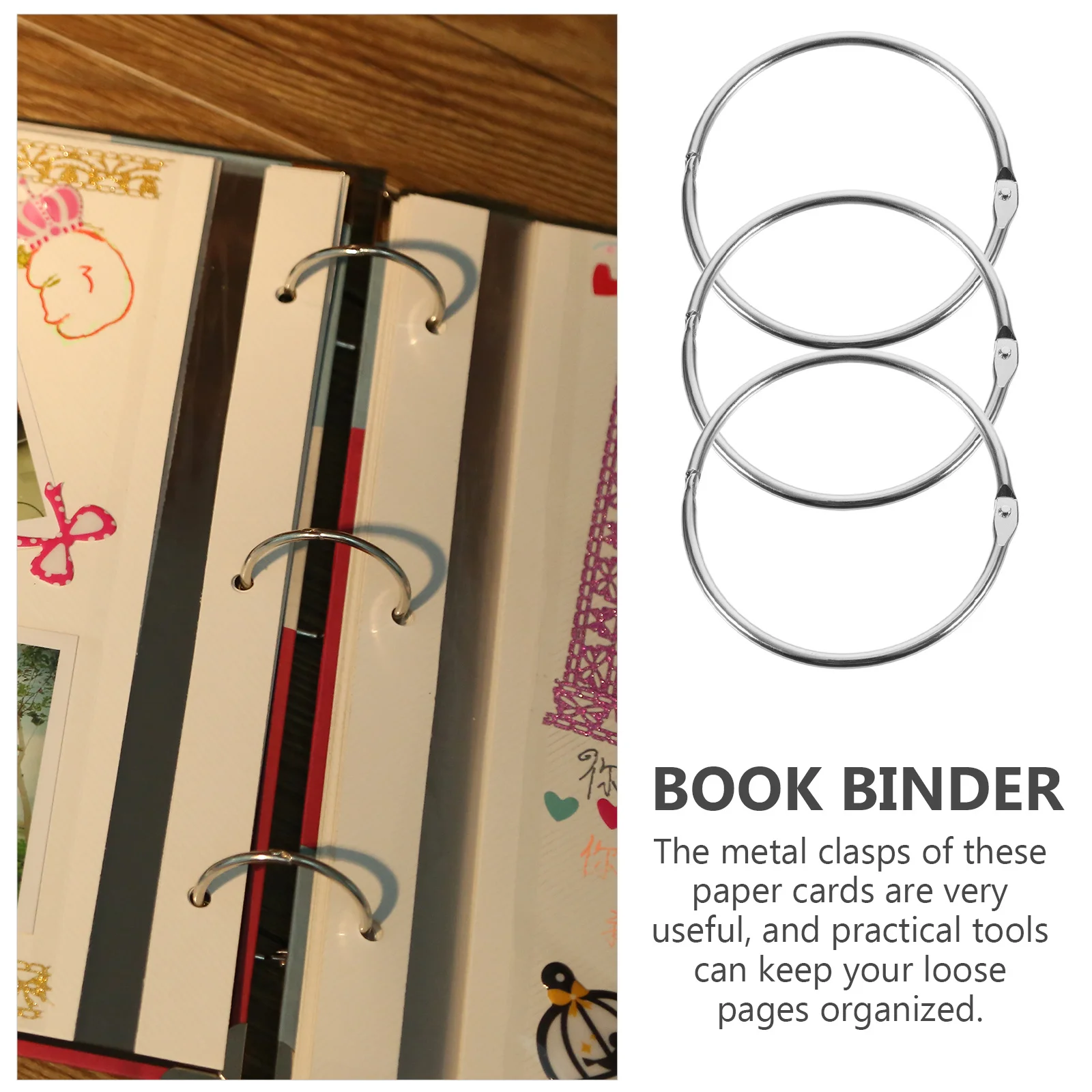 12Pcs Binder Rings Iron Creative Design Practical for Photo Albums Scrapbooking Loose Leaf Planner Cards
12Pcs Binder Rings Iron Creative Design Practical for Photo Albums Scrapbooking Loose Leaf Planner Cards