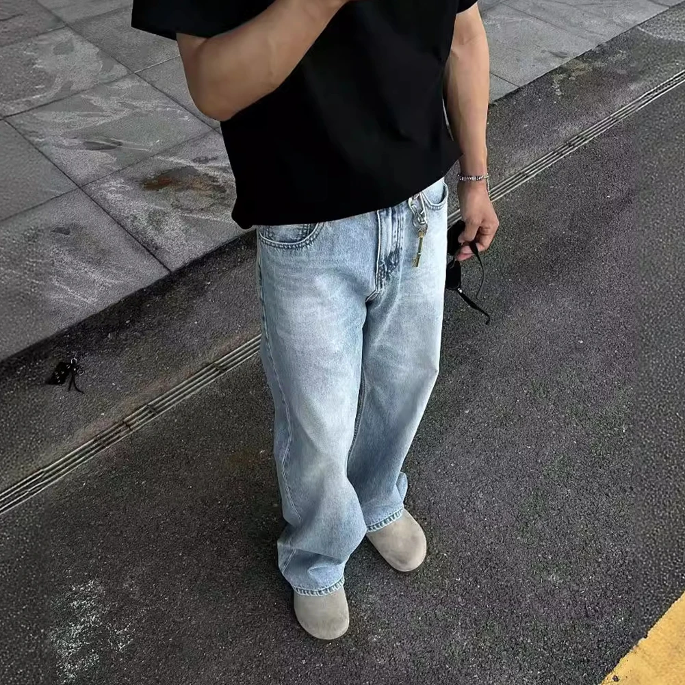 Daily Wear Blue Washed Jeans Casual Pants Slight Stretch Solid Pattern Straight Cut Versatile Style All Seasons Wear
Daily Wear Blue Washed Jeans Casual Pants Slight Stretch Solid Pattern Straight Cut Versatile Style All Seasons Wear