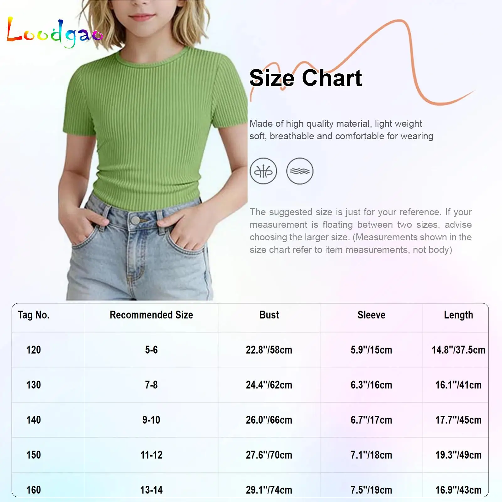 Kids Girls Ribbed T-shirt Round Neck Short Sleeve Solid Color Tops for Casual Daily Life Holiday Beach
Kids Girls Ribbed T-shirt Round Neck Short Sleeve Solid Color Tops for Casual Daily Life Holiday Beach