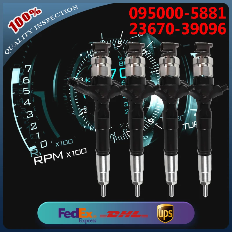 4PCS 095000-5880 095000-5881 23670-39095 23670-39096 Common Rail Fuel Injector for Toyota Hiace Hulix 2.5D 2KD-FTV D-4D Engine
4PCS 095000-5880 095000-5881 23670-39095 23670-39096 Common Rail Fuel Injector for Toyota Hiace Hulix 2.5D 2KD-FTV D-4D Engine