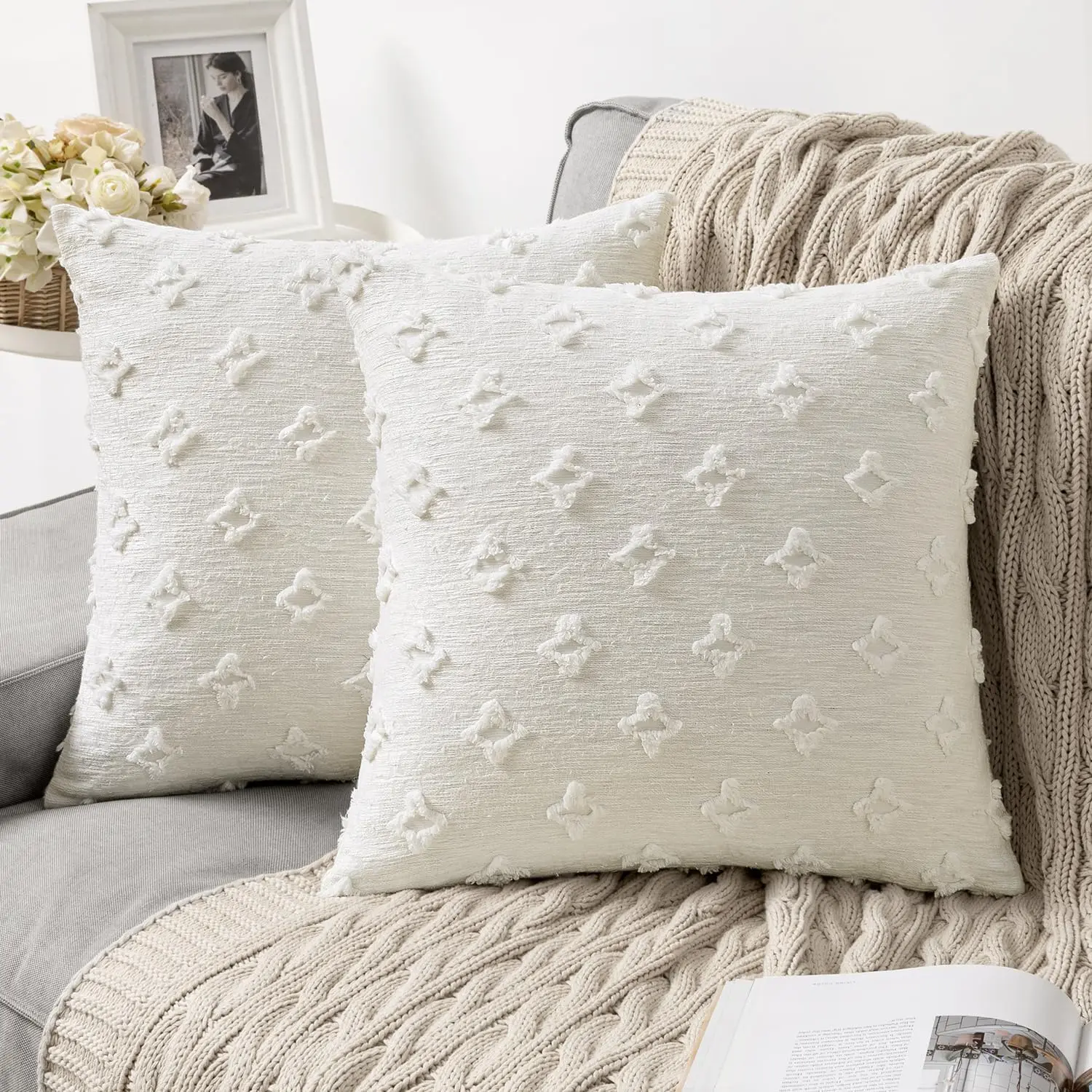 Set Of 2 Decorative Throw Pillow Covers Rhom Jacquard Pillowcase Soft Square Cushion Case For Cute Couch Sofa Bed Bedroom
Set Of 2 Decorative Throw Pillow Covers Rhom Jacquard Pillowcase Soft Square Cushion Case For Cute Couch Sofa Bed Bedroom