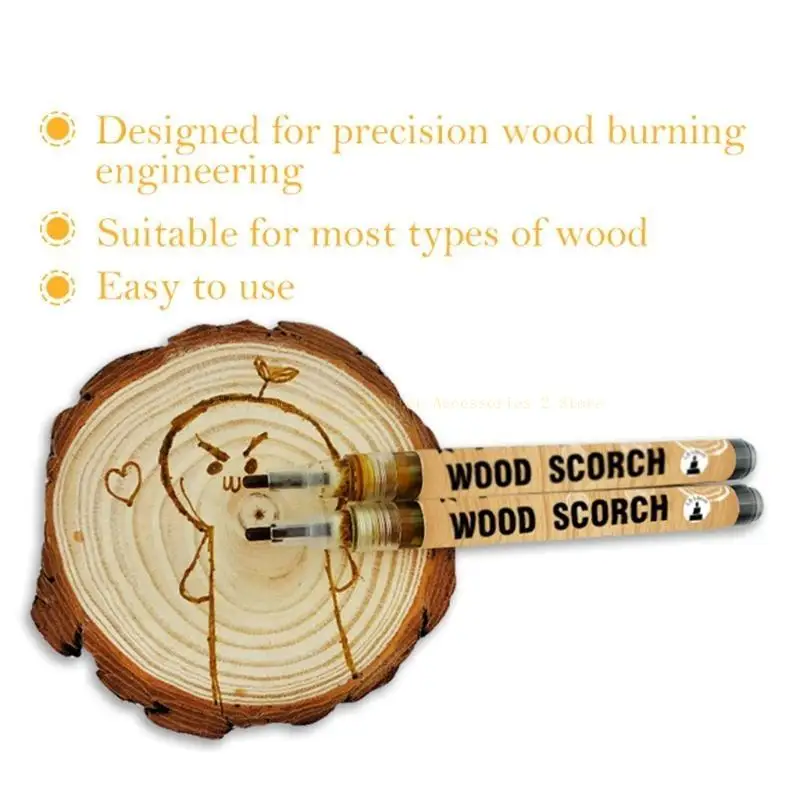 Burned Marker Pen Burning Pen Scorch Pen Marker Pyrography Pen for DIY Projects Tip 3mm
Burned Marker Pen Burning Pen Scorch Pen Marker Pyrography Pen for DIY Projects Tip 3mm