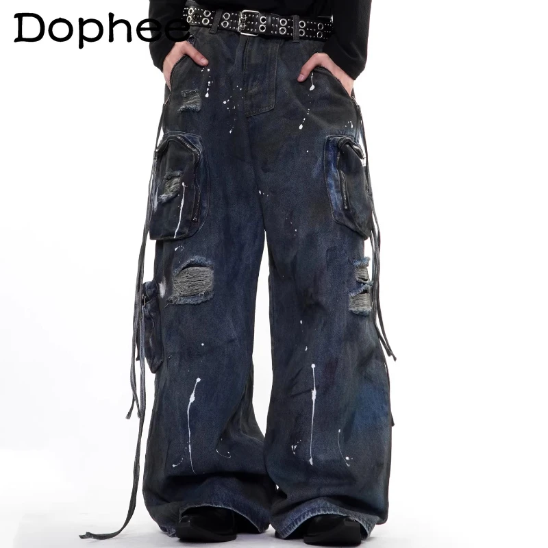 2026 Men's Spring New Fashion High Street Hole Pocket Tooling Jeans Stylish Long Denim Pants Male Unique Handsome Denim Trousers
2026 Men's Spring New Fashion High Street Hole Pocket Tooling Jeans Stylish Long Denim Pants Male Unique Handsome Denim Trousers