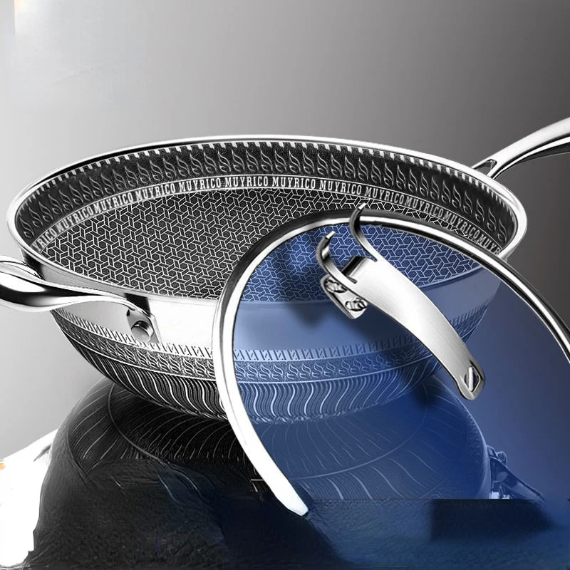 316 Stainless steel Non-Stick frying pan Domestic gas range is suitable for Induction cooking gas range Less oil fume
316 Stainless steel Non-Stick frying pan Domestic gas range is suitable for Induction cooking gas range Less oil fume