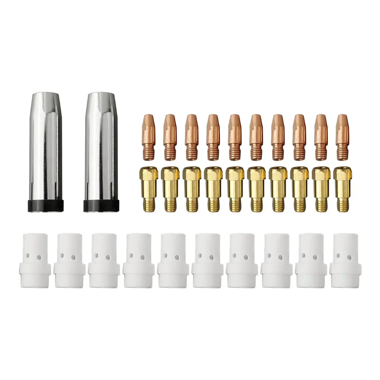 Welding Tool Gas Nozzle Tip 0.8mm 0.030" 32 Pcs Gas Diffuser Practical Welding Torch Parts M8 MB36KD Nozzle Holder
Welding Tool Gas Nozzle Tip 0.8mm 0.030" 32 Pcs Gas Diffuser Practical Welding Torch Parts M8 MB36KD Nozzle Holder
