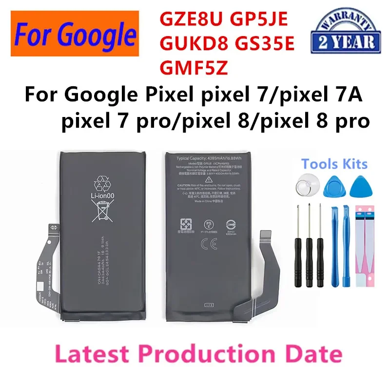 GUKD8 GS35E GP5JE GMF5Z GZE8U For Google Pixel 7A/Pixel 7/ Pixel 7 Pro /Pixel 8/Pixel 8 Pro Phone Batteries
GUKD8 GS35E GP5JE GMF5Z GZE8U For Google Pixel 7A/Pixel 7/ Pixel 7 Pro /Pixel 8/Pixel 8 Pro Phone Batteries