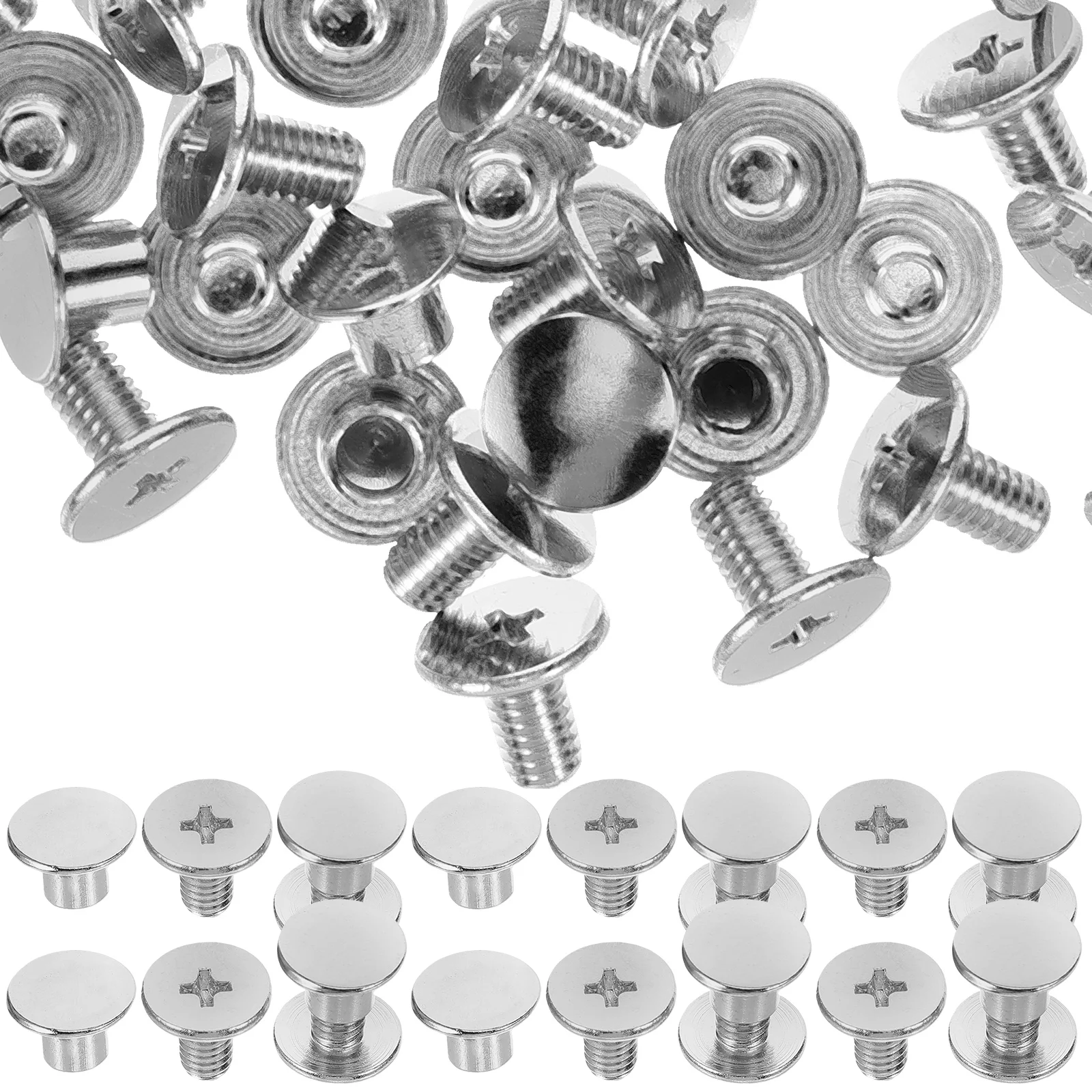 50pcs Silver Album Screw Accessories Durable Metal Book Rivets Screws For Album Binding Nails Photo Recipe Account Use
50pcs Silver Album Screw Accessories Durable Metal Book Rivets Screws For Album Binding Nails Photo Recipe Account Use