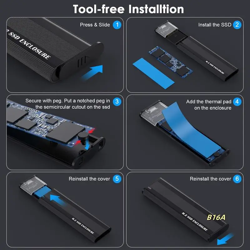 M2 SSD Case NVME SATA Dual Protocol M.2 To USB Type C 3.1 SSD Adapter For NVME PCIE NGFF SATA SSD Disk Box M.2 SSD Case
M2 SSD Case NVME SATA Dual Protocol M.2 To USB Type C 3.1 SSD Adapter For NVME PCIE NGFF SATA SSD Disk Box M.2 SSD Case