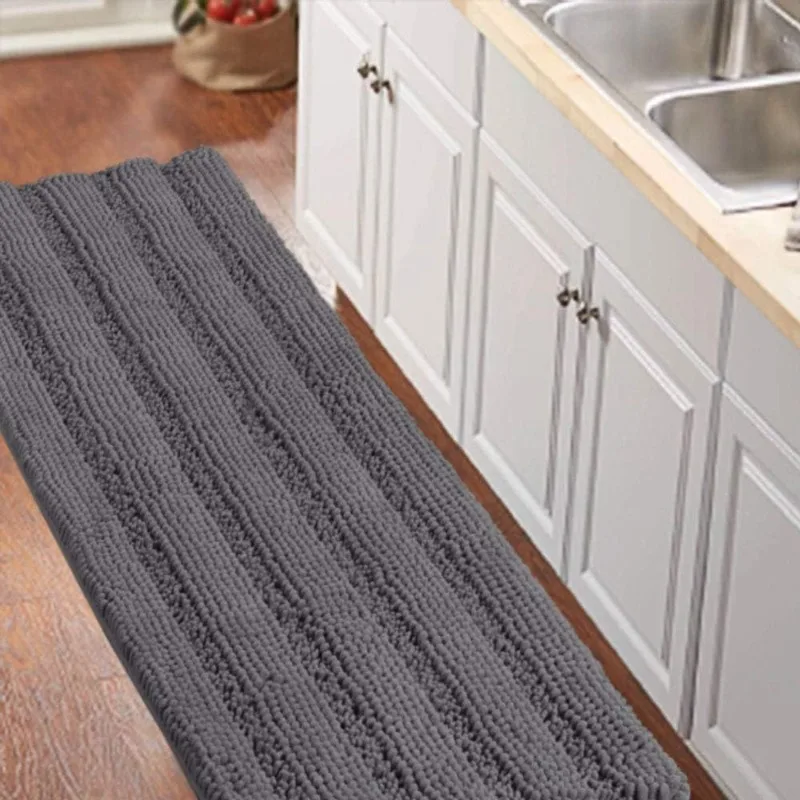 Bathroom Runner Area Chenille Rug Oversize Non-Slip Shag Kitchen Shower Bath Mat Extra Long Grey Striped Washable
Bathroom Runner Area Chenille Rug Oversize Non-Slip Shag Kitchen Shower Bath Mat Extra Long Grey Striped Washable