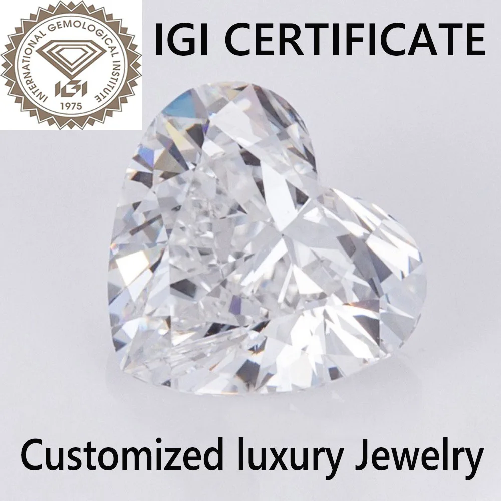 Лабораторный изысканный бриллиант Сертификат IGI DEF 1,0-5,0 карата в форме сердца Алмаз VS/VVS Сертификат IGI Алмаз для ювелирных изделий
Лабораторный изысканный бриллиант Сертификат IGI DEF 1,0-5,0 карата в форме сердца Алмаз VS/VVS Сертификат IGI Алмаз для ювелирных изделий