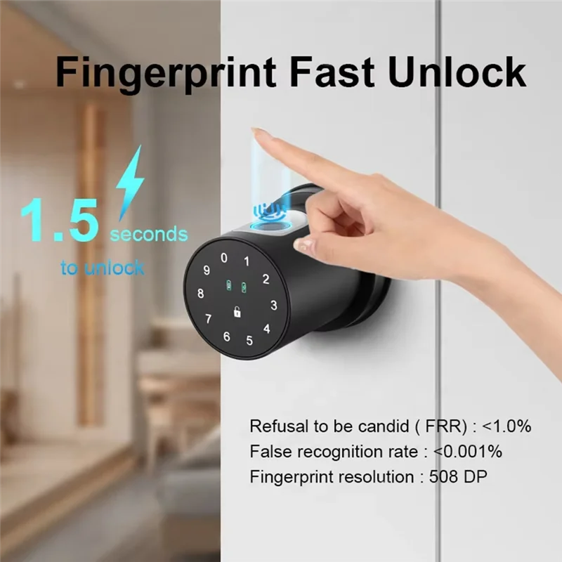 B18B Tuya Bluetooth Smart Lock Отпечаток пальца и пароль Доступ для спальни, дома, квартиры Безопасный дверной ключ для проживания в семье
B18B Tuya Bluetooth Smart Lock Отпечаток пальца и пароль Доступ для спальни, дома, квартиры Безопасный дверной ключ для проживания в семье