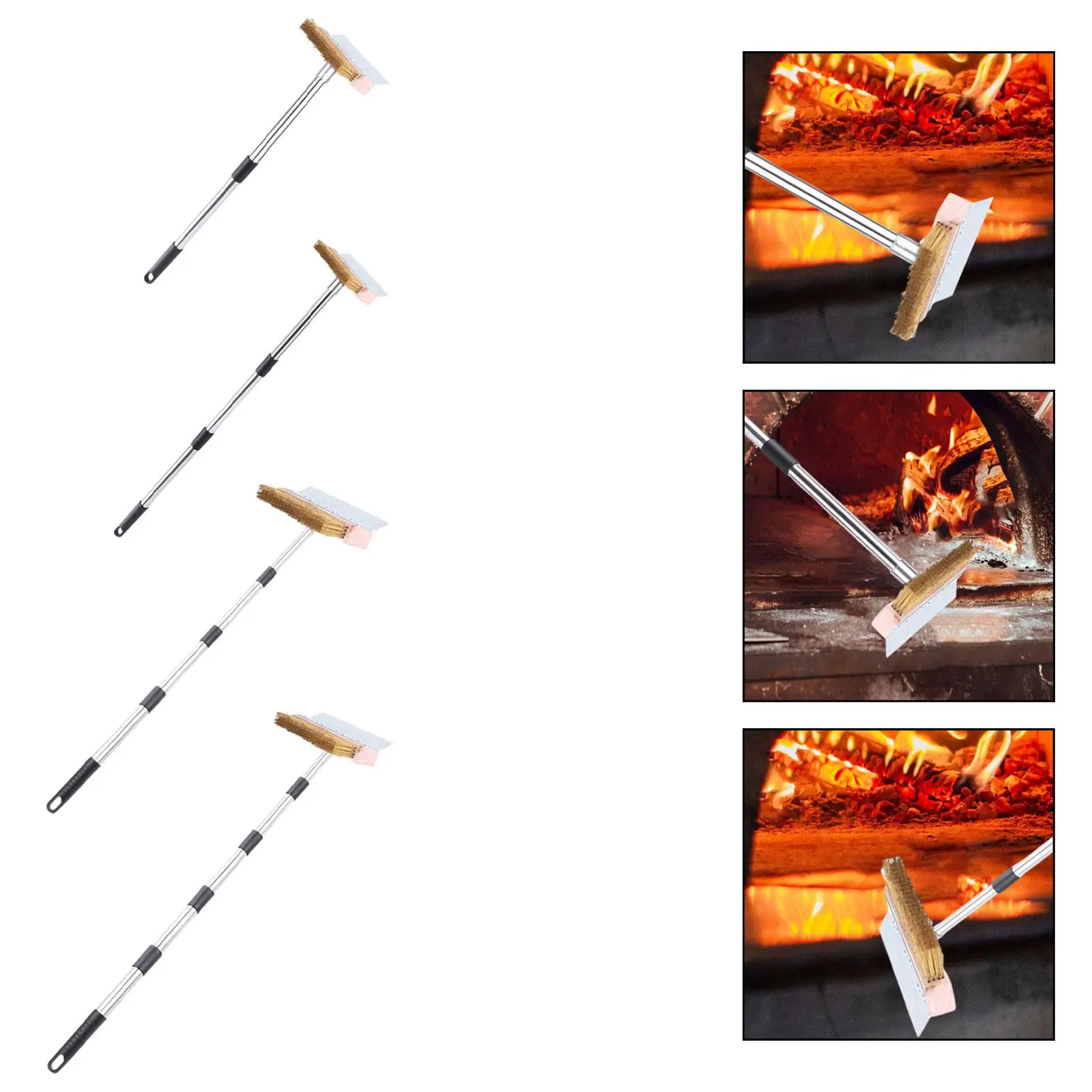 Multi Surface Pizza Oven Cleaning Brush Copper Bristles Stainless Steel Handle for Barbecue Grill and Bakery Oven
Multi Surface Pizza Oven Cleaning Brush Copper Bristles Stainless Steel Handle for Barbecue Grill and Bakery Oven
