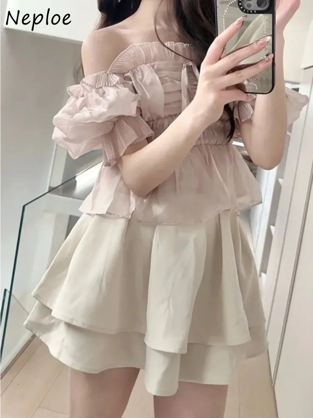 Neploe Summer New Houndstooth Solid Plaid Skirt High Waist All-match Student Preppy Style Faldas Japan Ruched Ball Gown Faldas
Neploe Summer New Houndstooth Solid Plaid Skirt High Waist All-match Student Preppy Style Faldas Japan Ruched Ball Gown Faldas