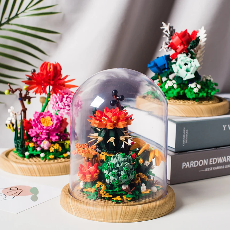 City Immortal Flower Building Blocks Creative Rose Cactus Bonsai Plant Mini Blocks DIY Bricks Assembly Toys for Girls Gift MOC
City Immortal Flower Building Blocks Creative Rose Cactus Bonsai Plant Mini Blocks DIY Bricks Assembly Toys for Girls Gift MOC