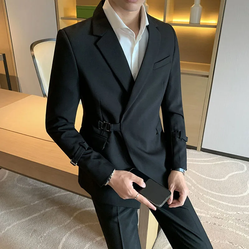 (Jacket+Pants) Men Spring High Quality Business Suits/Male Slim Fit Fashion Casual Office Dress Men 2 piece Casual Blazers S-3XL
(Jacket+Pants) Men Spring High Quality Business Suits/Male Slim Fit Fashion Casual Office Dress Men 2 piece Casual Blazers S-3XL