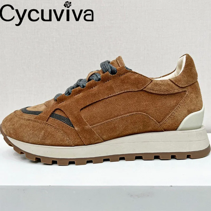 High Quality Lace Up Loafers For Women Suede Casual Flat Platfom Shoes Driving Sneakers Women Designer Trainers Vacation Shoes
High Quality Lace Up Loafers For Women Suede Casual Flat Platfom Shoes Driving Sneakers Women Designer Trainers Vacation Shoes